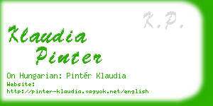 klaudia pinter business card