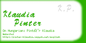 klaudia pinter business card